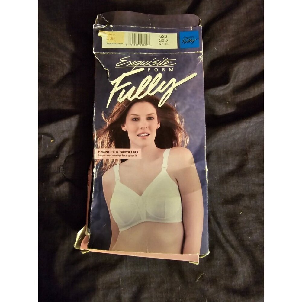 Exquisite‎ Form Fully Bra Vintage NIB New White Bra Womens Size 36D
